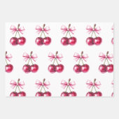Feuille De Papier Cadeau Cherry Pink Joyeux anniversaire (Devant)