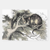 Feuille De Papier Cadeau Cheshire Chat Alice Wonderland Classic (Devant)