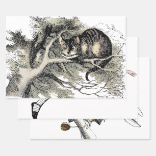Feuille De Papier Cadeau Cheshire Chat Alice Wonderland Classic