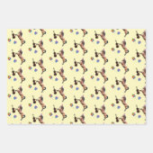 Feuille De Papier Cadeau Cheval Jouant Le Violon Anniversaire (Devant)