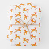 Feuille De Papier Cadeau Cheval mignon (En situation)