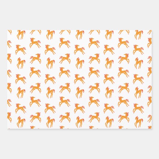 Feuille De Papier Cadeau Cheval mignon (Devant)