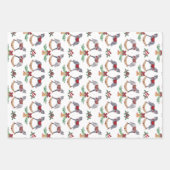 Feuille De Papier Cadeau Cheval Nostalgale à Rocking avec Branches Holly Fi (Devant 2)