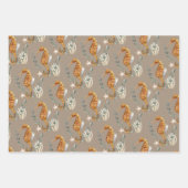 Feuille De Papier Cadeau Cheval Rustique Kraft Sous La Mer (Devant 3)