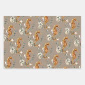 Feuille De Papier Cadeau Cheval Rustique Kraft Sous La Mer (Devant)