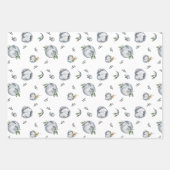 Feuille De Papier Cadeau Chevaliers et Dragons | Anniversaire médiéval roya (Devant 2)