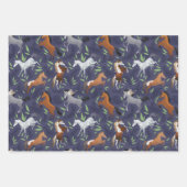 Feuille De Papier Cadeau Chevaux mignons (Devant)