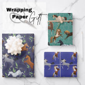 Feuille De Papier Cadeau Chevaux mignons