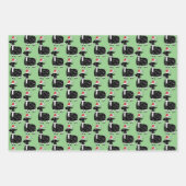 Feuille De Papier Cadeau Chèvres de Noël (Devant)