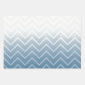 Feuille De Papier Cadeau Chevron blanc ciel bleu (Devant)