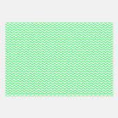 Feuille De Papier Cadeau Chevron Pois de Green et White Stripes (Devant 3)