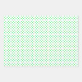 Feuille De Papier Cadeau Chevron Pois de Green et White Stripes (Devant)