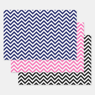 Feuille De Papier Cadeau Chevron ZigZag DO-IT-YOURSELF couleurs Motif et Ar