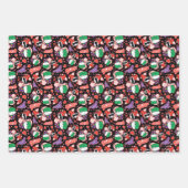 Feuille De Papier Cadeau Chibi Joker et Harley Heart Motif (Devant 2)