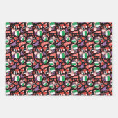 Feuille De Papier Cadeau Chibi Joker et Harley Heart Motif (Devant)