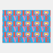 Feuille De Papier Cadeau Chibi Supergirl LOVE (Devant 3)