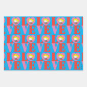 Feuille De Papier Cadeau Chibi Supergirl LOVE (Devant 2)