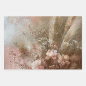 Feuille De Papier Cadeau Chic Beige Blush Boho Floral  (Devant 3)