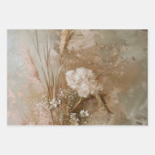 Feuille De Papier Cadeau Chic Beige Blush Boho Floral  (Devant 2)