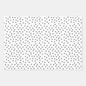 Feuille De Papier Cadeau Chic Black and White Heart Pattern Valentine's Day (Devant 2)