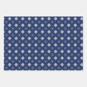 Feuille De Papier Cadeau Chic bleu blanc saule chinoiserie toile (Devant 2)