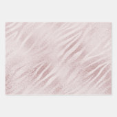 Feuille De Papier Cadeau Chic Blush rose Zebra Animal Anniversaire (Devant 3)