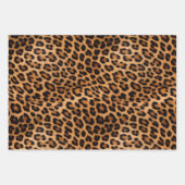 Feuille De Papier Cadeau Chic Brown léopard d'or (Devant 3)