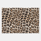 Feuille De Papier Cadeau Chic Brown léopard d'or (Devant 2)