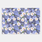 Feuille De Papier Cadeau Chic Daisies Périwinkles Floral (Devant 2)