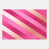 Feuille De Papier Cadeau Chic et Élégant Rose Poudré et Or (Devant 2)