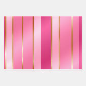 Feuille De Papier Cadeau Chic et Élégant Rose Poudré et Or (Devant)