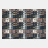 Feuille De Papier Cadeau Chic Faux Mosaic Gray Terracotta Design (Devant)