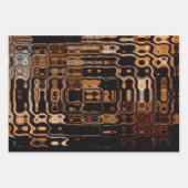 Feuille De Papier Cadeau Chic Faux Mosaic Gray Terracotta Design (Devant)