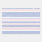 Feuille De Papier Cadeau Chic Fille rose et gris Noël (Devant 3)