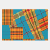 Feuille De Papier Cadeau Chic Folk Plaid (Devant 3)