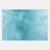 Feuille De Papier Cadeau Chic Glam Turquoise Aqua Blue (Devant 3)