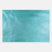 Feuille De Papier Cadeau Chic Glam Turquoise Aqua Blue (Devant)
