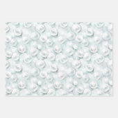 Feuille De Papier Cadeau Chic Grey Fleurs Libellules Shower de Mariée (Devant 2)