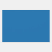 Feuille De Papier Cadeau Chic Jaune et Bleu Motif rayé (Devant 2)