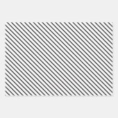 Feuille De Papier Cadeau Chic moderne noir & blanc, Chevron & Dots (Devant)