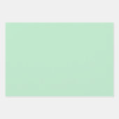 Feuille De Papier Cadeau Chic Moderne Vert clair Simple Solide Tons (Devant 2)