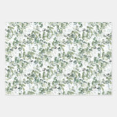 Feuille De Papier Cadeau Chic Motif Eucalyptus (Devant)