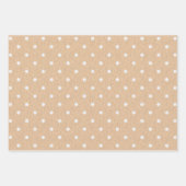 Feuille De Papier Cadeau Chic Neutre Polka Motif à thème (Devant)