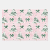 Feuille De Papier Cadeau Chic Noël rose Poinsettia Floral (Devant 2)