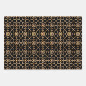 Feuille De Papier Cadeau Chic or géométrique arabe islamique (Devant)