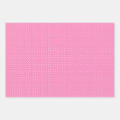 Feuille De Papier Cadeau Chic Pois rose blanc rayé (Devant)