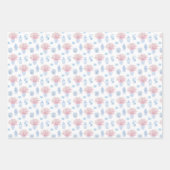 Feuille De Papier Cadeau Chic Rose Bleu Ginger Jars Bébé Fille Douche (Devant)