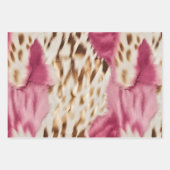Feuille De Papier Cadeau Chic Rose Cowgirl Cowhide (Devant 3)