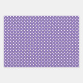Feuille De Papier Cadeau Chic violet foncé violet blanc Pois Motif (Devant 2)