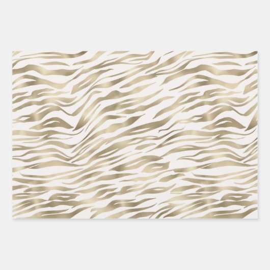 Feuille De Papier Cadeau Chic Zebra Print (Devant)